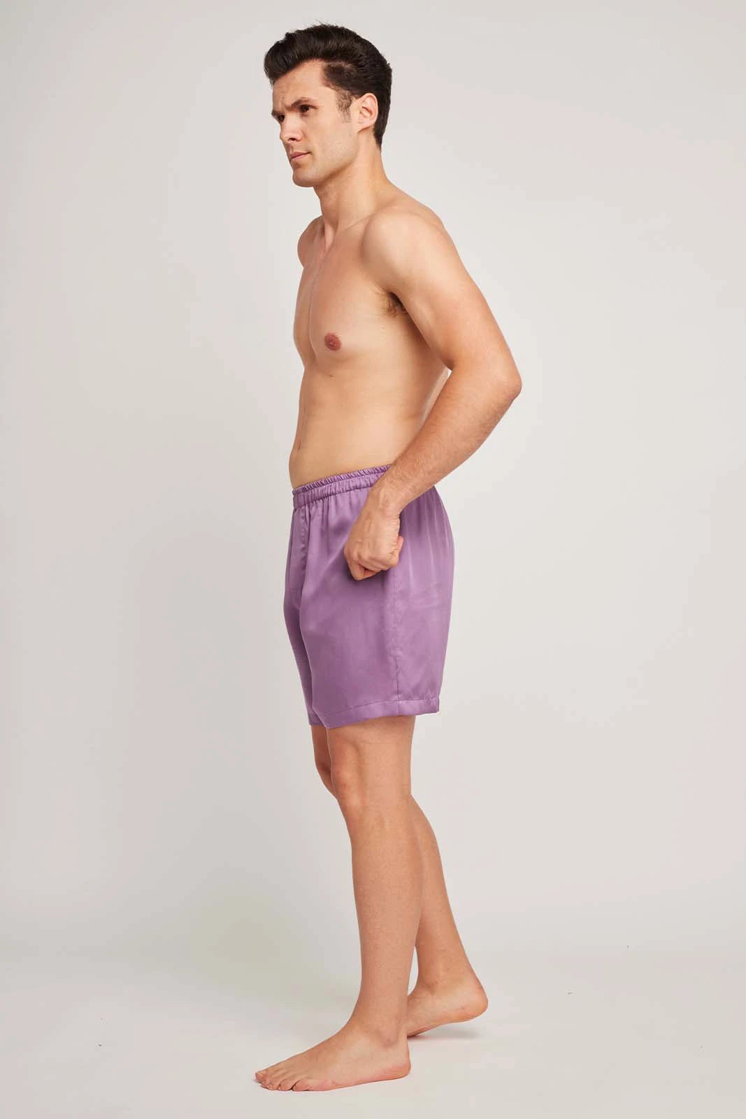 Mens Boxer Short in Aubergine