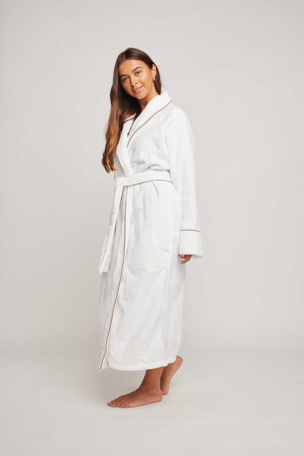 Collared Terry Robe Womens - Pasithea Sleep