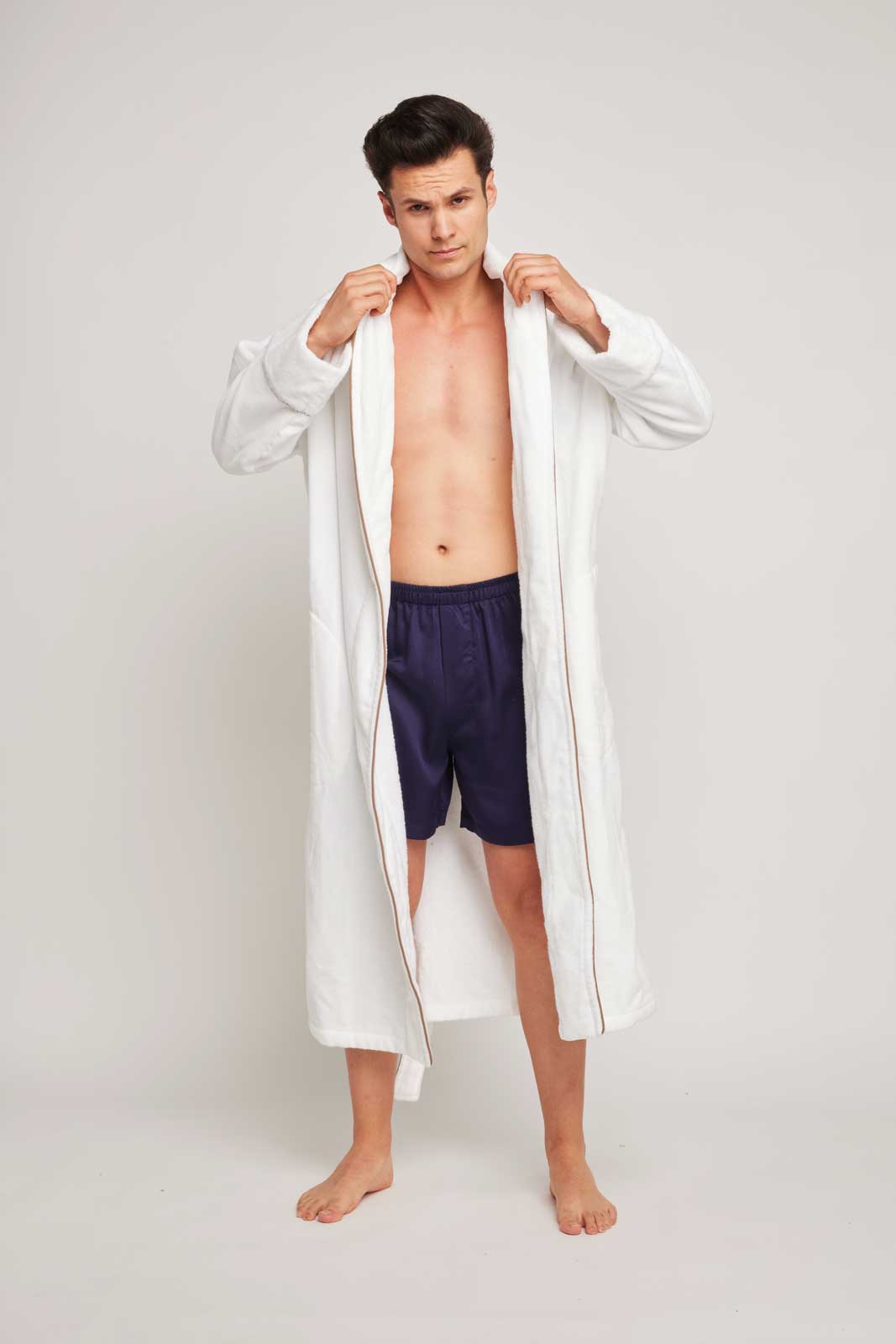 Organic Cotton Velour Robe - Mens - Pasithea Sleep