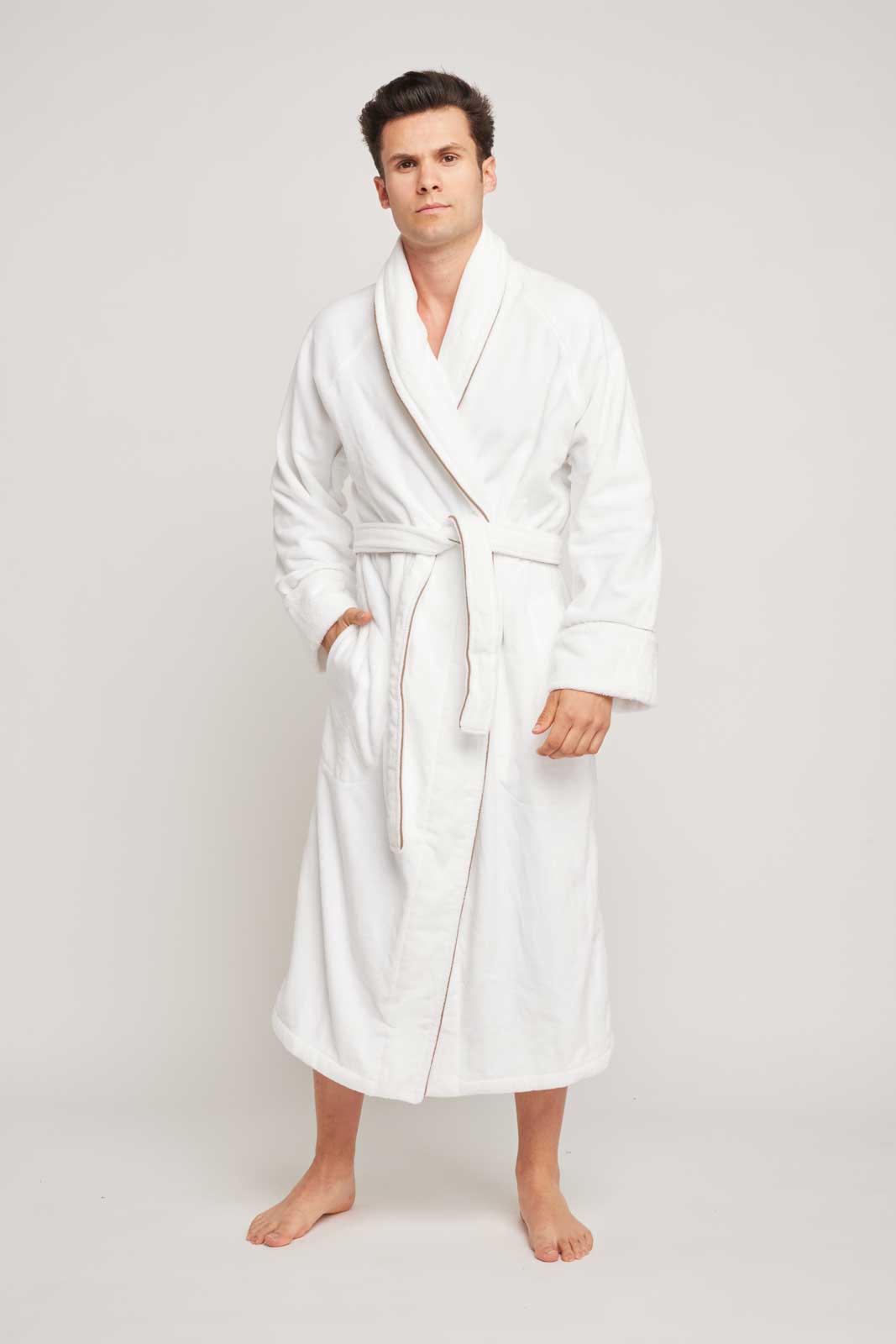 Organic Cotton Velour Robe - Mens - Pasithea Sleep