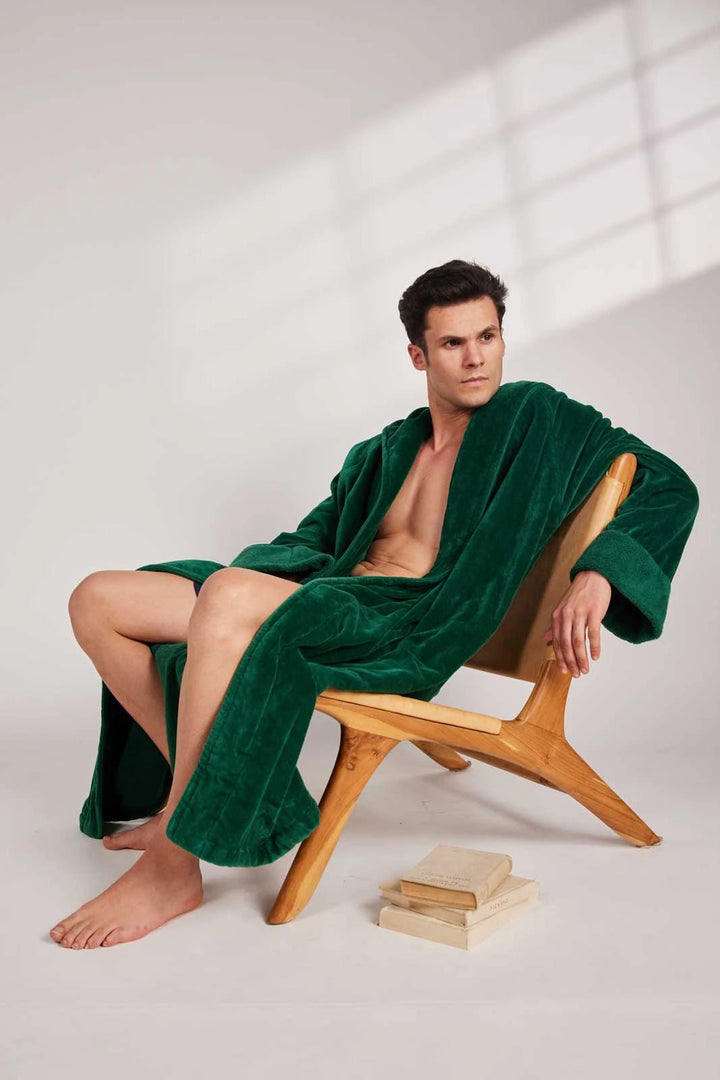 Organic Cotton Hooded Robe in Indigo – Pasithea Sleep