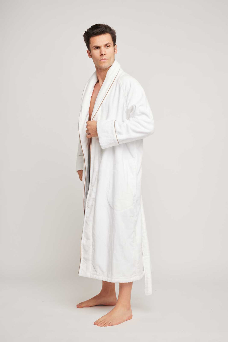 Organic Cotton Velour Robe - Mens - Pasithea Sleep